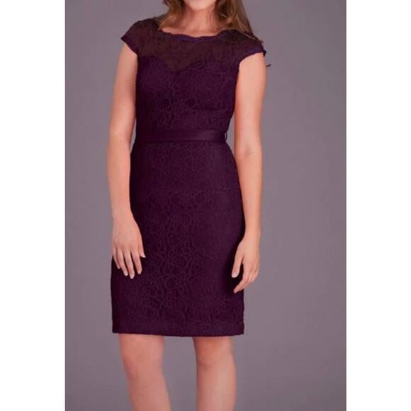 Mori Lee by Madeline Gardner Navy Lace Cocktail Dress US 8 💙 Elegant - Picture 2 of 10